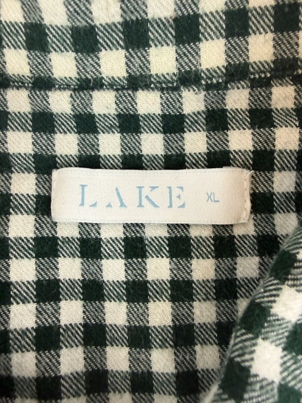 LAKE Men’s Flannel Piped Pants Set Pajamas Conifer Gingham XL - Picture 7 of 15